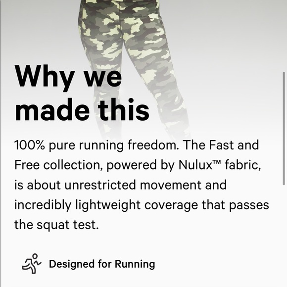 NWT Lululemon Fast and Free High Rise Crop 23” - Picture 6 of 6